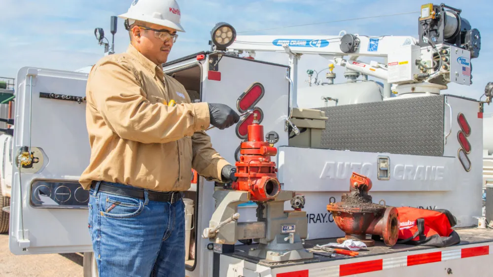 High Pressure Control Valve Package Assembly Being Assembled