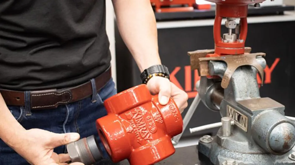 High Pressure Control Valve Package Assembly Being Assembled